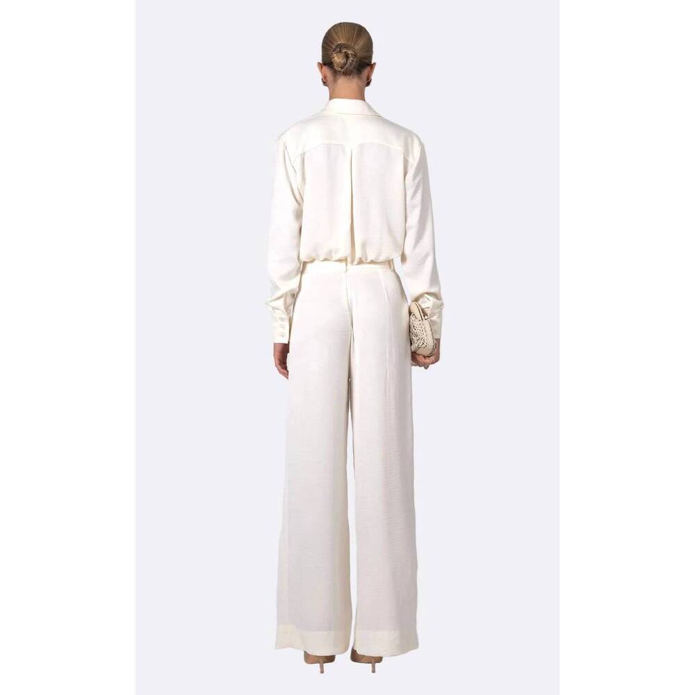 NEW NONCHALANT LABEL ellis wide leg pants in vanilla - Picture 3 of 3
